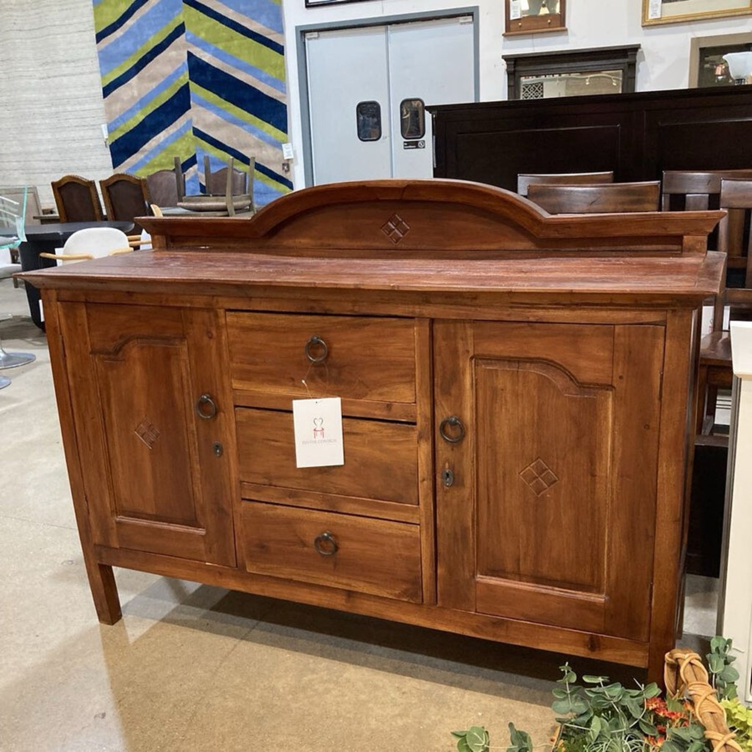 Antique Traditional 3-Drawer Buffet - image-3