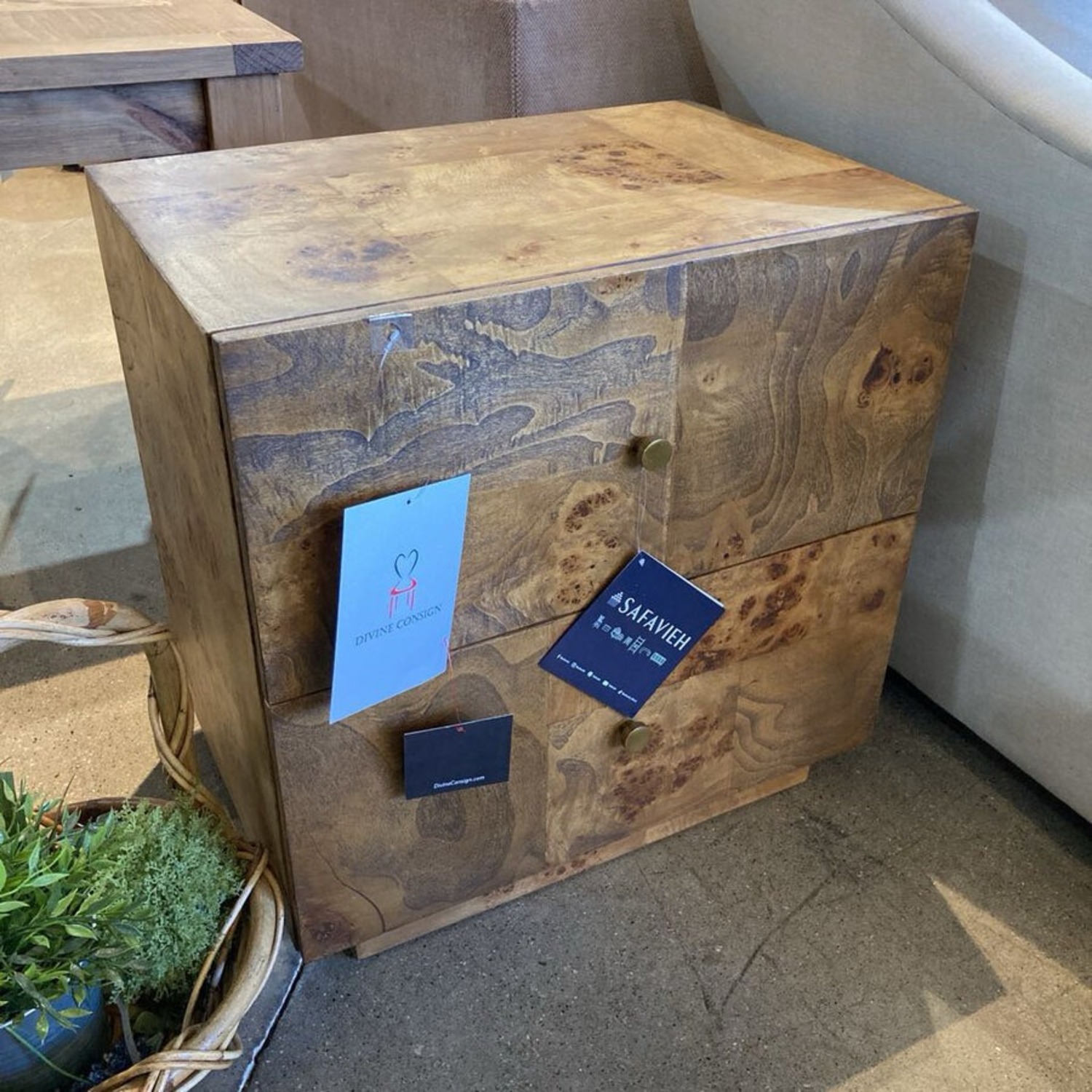 Safavieh Tahan Chic Burlwood 2-Drawer Nightstand - image-2