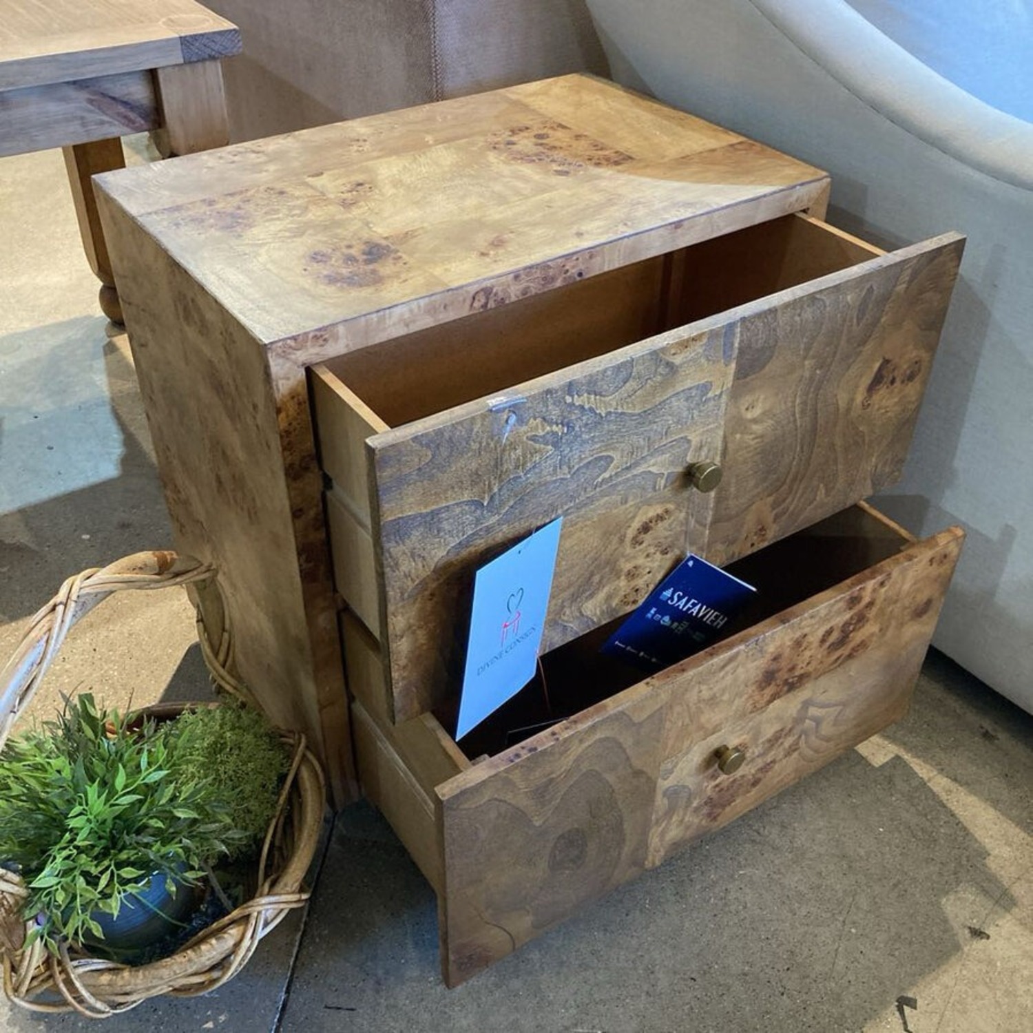 Safavieh Tahan Chic Burlwood 2-Drawer Nightstand - image-7