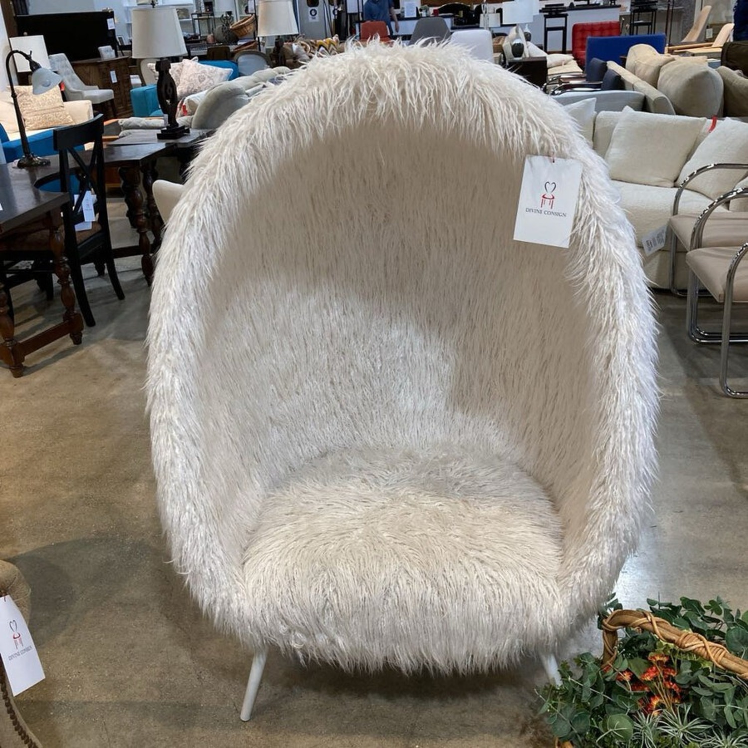 Pottery Barn Teen Faux Fur Cave Chair - image-3