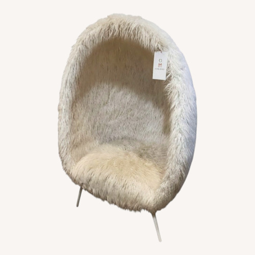 Used Pottery Barn Teen Faux Fur Cave Chair for sale on AptDeco