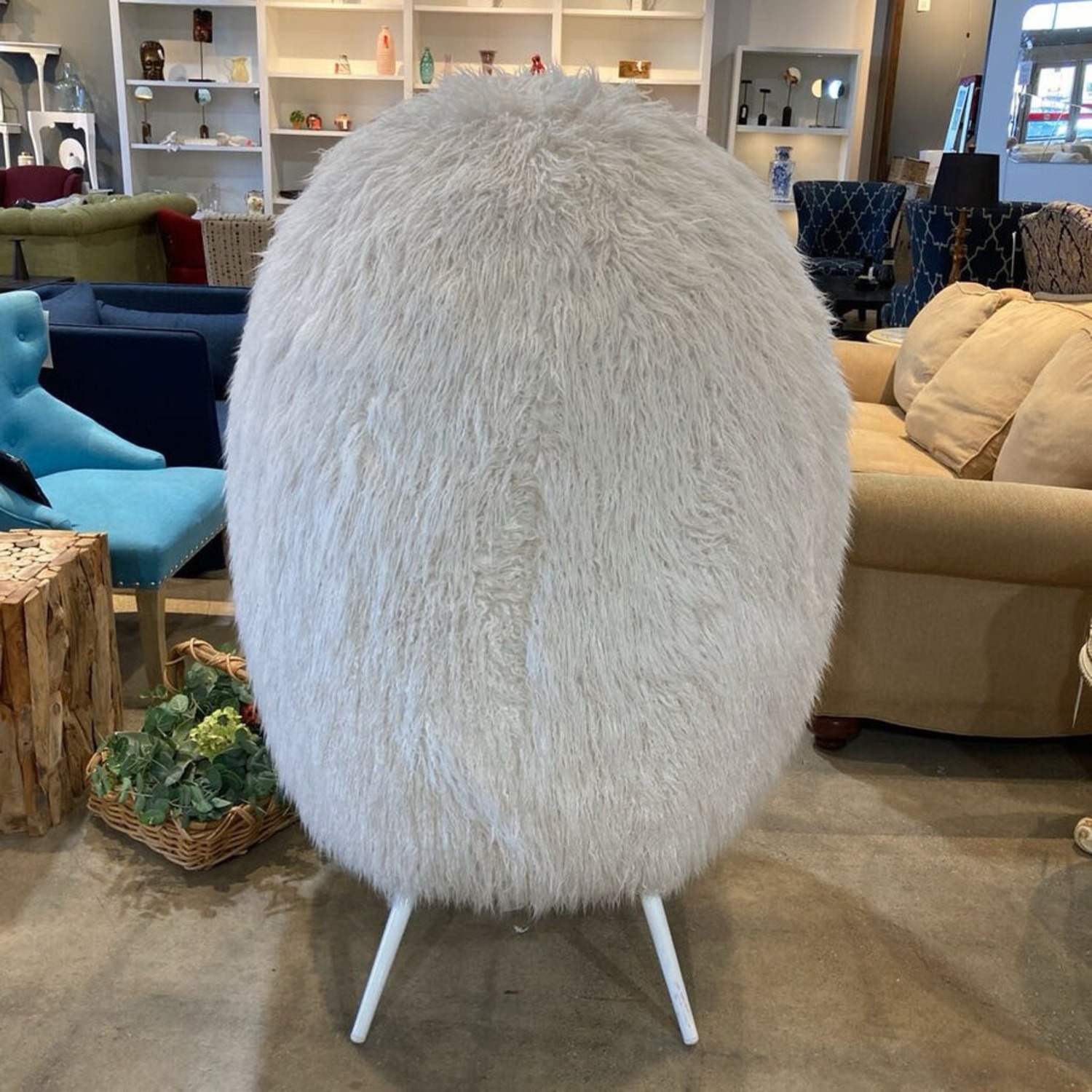Pottery Barn Teen Faux Fur Cave Chair - image-5