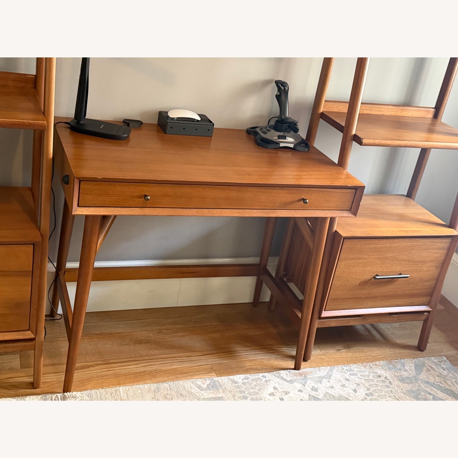 West Elm Dark Brown Wood Desk - image-3