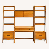 West Elm Dark Brown Wood Desk