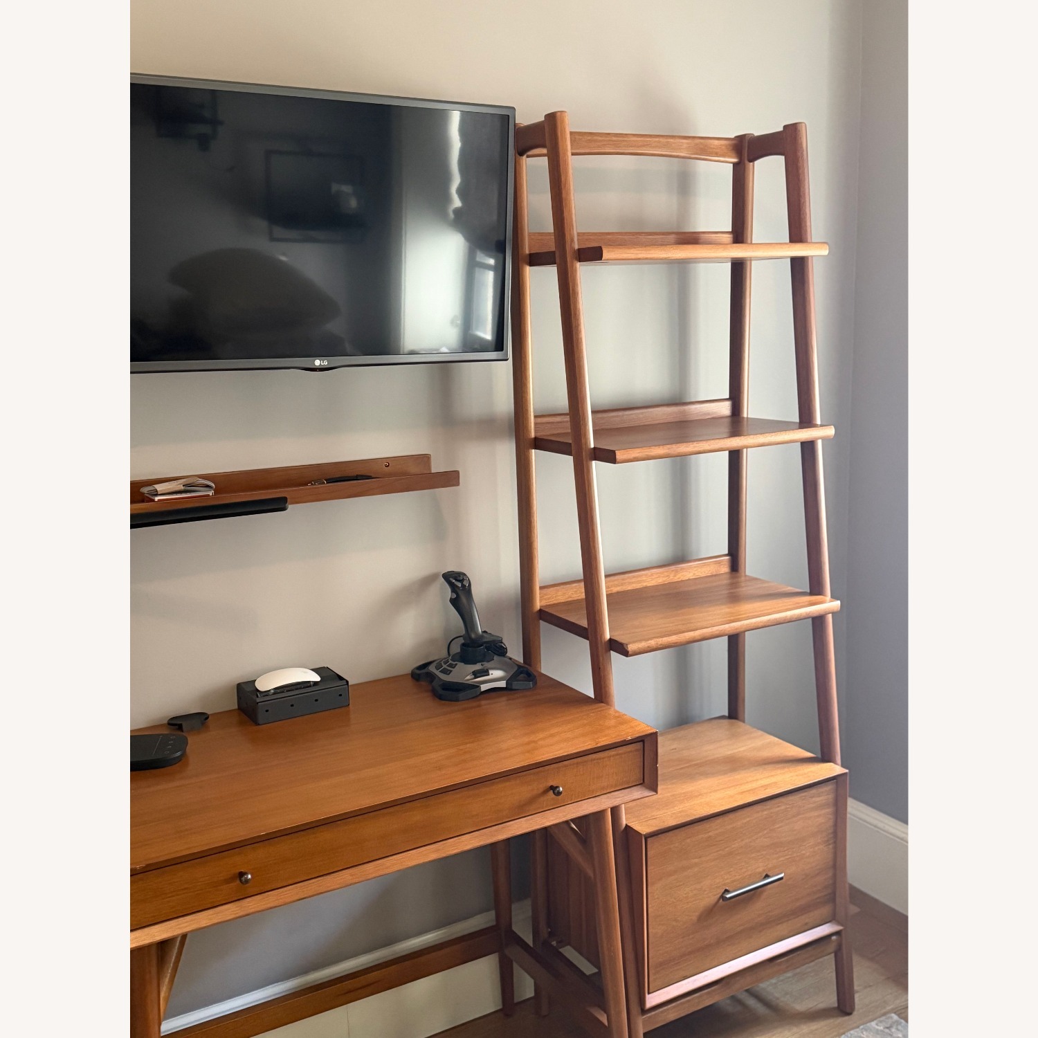 West Elm Dark Brown Wood Desk - image-6