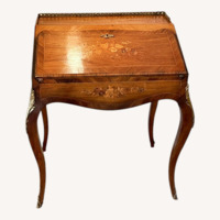 Antique Light Brown Wood Desk