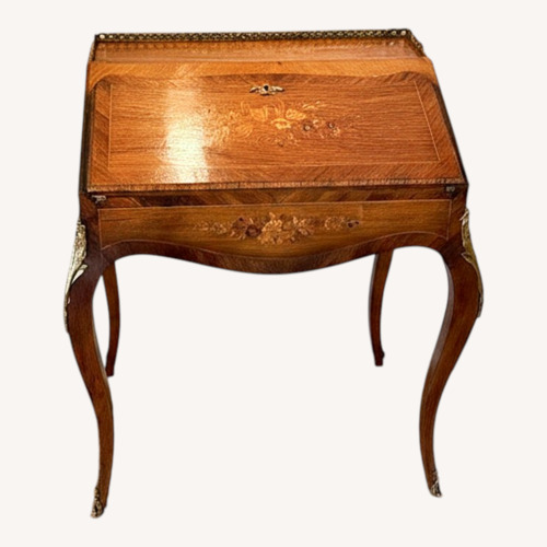 Used Antique Light Brown Wood Desk for sale on AptDeco