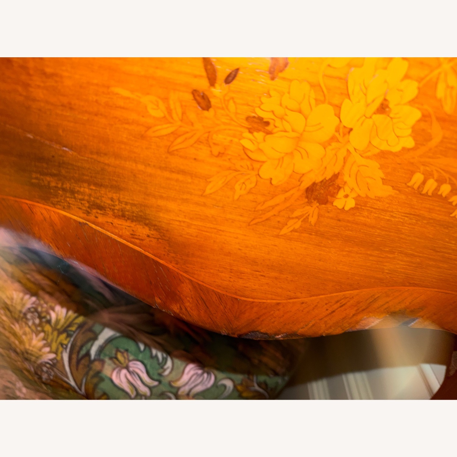 Antique Light Brown Wood Desk - image-5