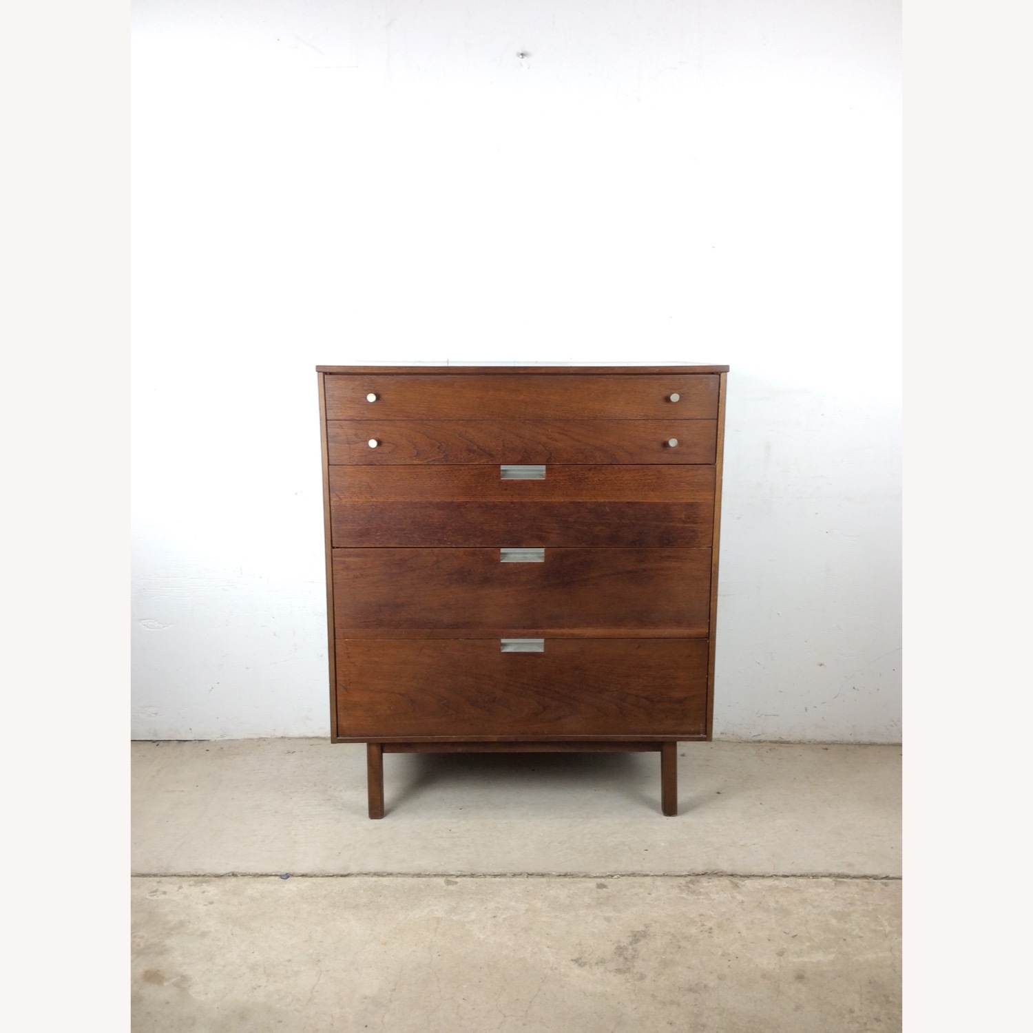 Mid Century Highboy Dresser with 4 Drawers  - image-1