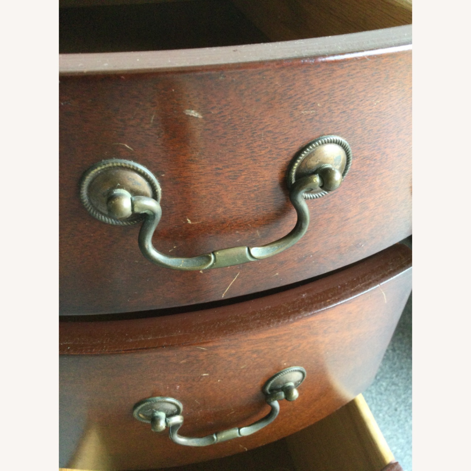 Mid Century Federal Style Writing Desk W 7 Drawers - image-10