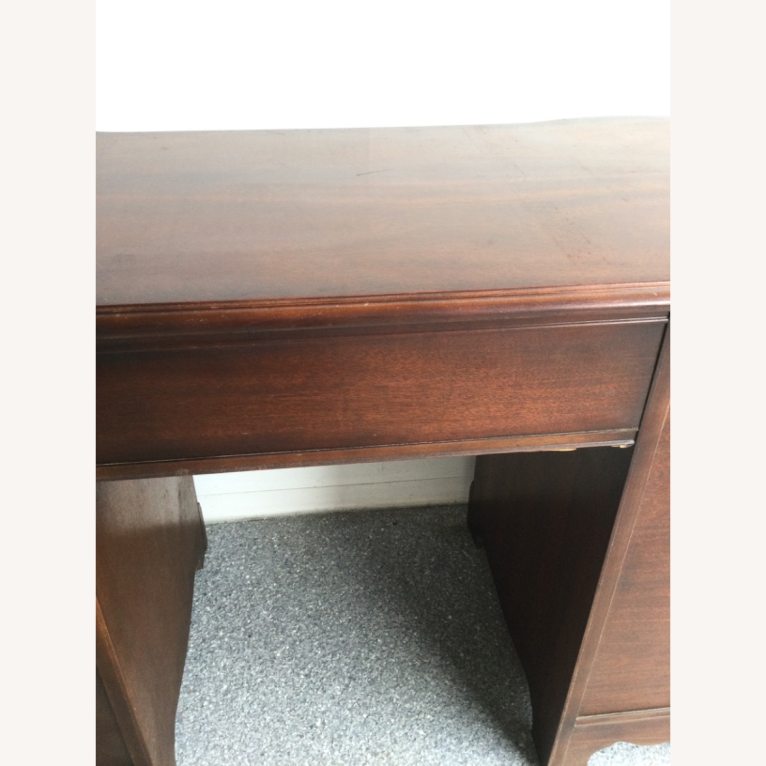 Mid Century Federal Style Writing Desk W 7 Drawers - image-17