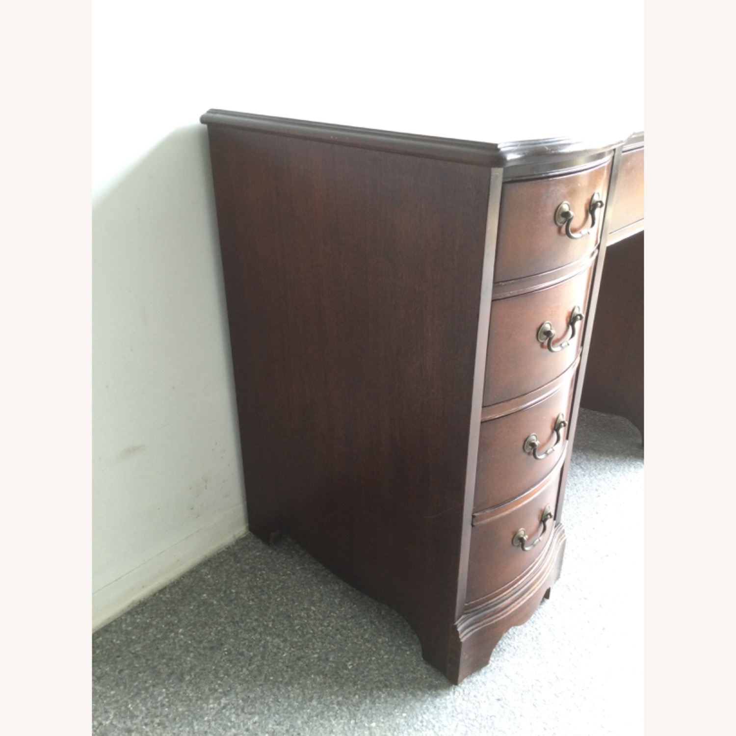 Mid Century Federal Style Writing Desk W 7 Drawers - image-6