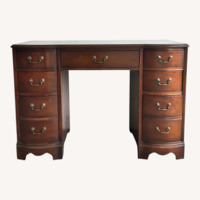 Mid Century Federal Style Writing Desk W 7 Drawers