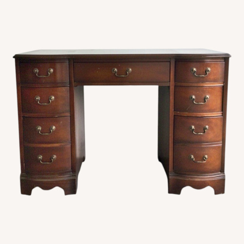 Used Mid Century Federal Style Writing Desk W 7 Drawers for sale on AptDeco