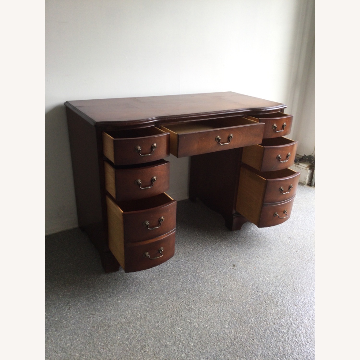 Mid Century Federal Style Writing Desk W 7 Drawers - image-11