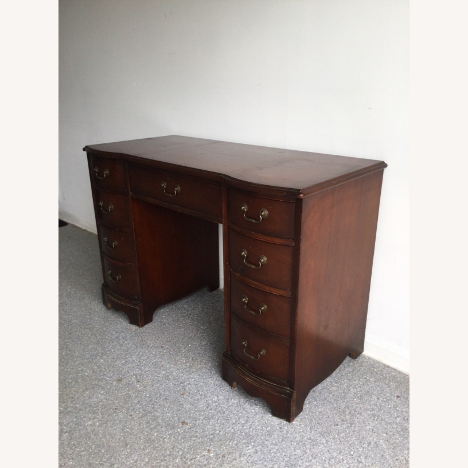 Mid Century Federal Style Writing Desk W 7 Drawers - image-25