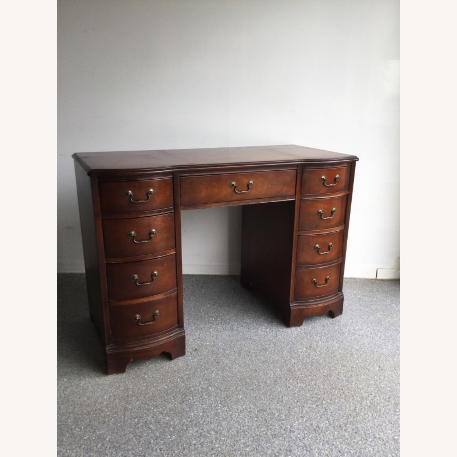 Mid Century Federal Style Writing Desk W 7 Drawers - image-14