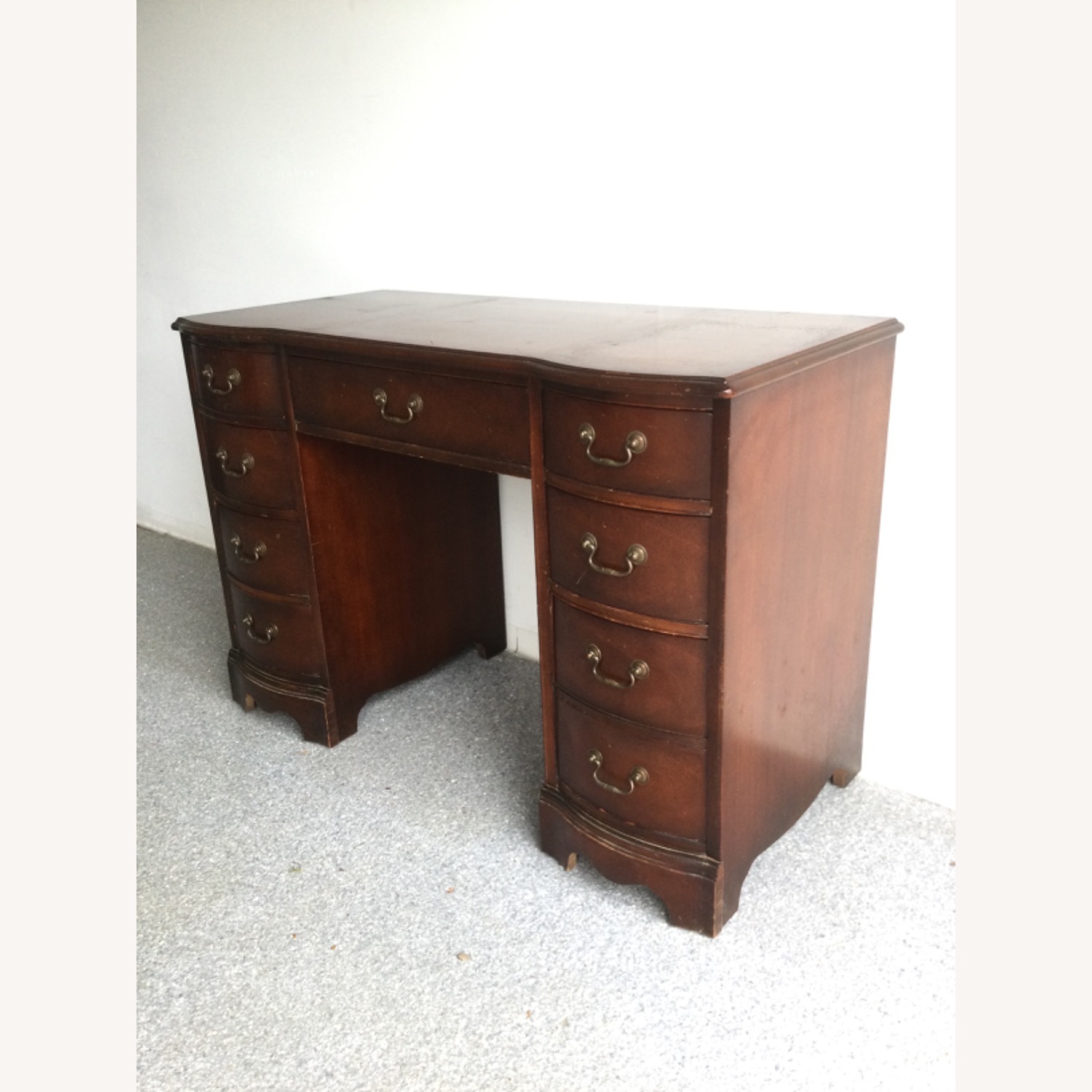Mid Century Federal Style Writing Desk W 7 Drawers - image-26