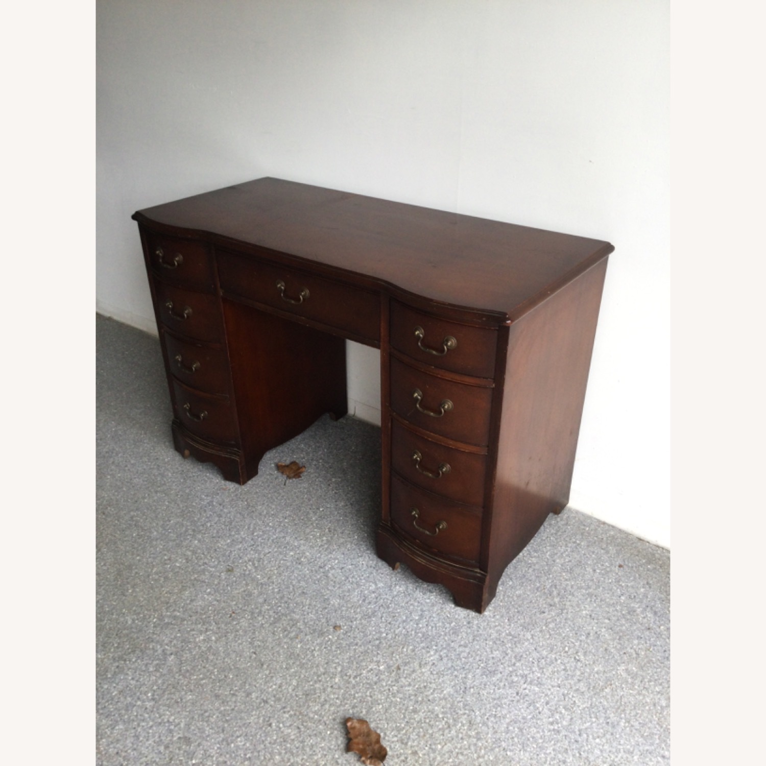 Mid Century Federal Style Writing Desk W 7 Drawers - image-24