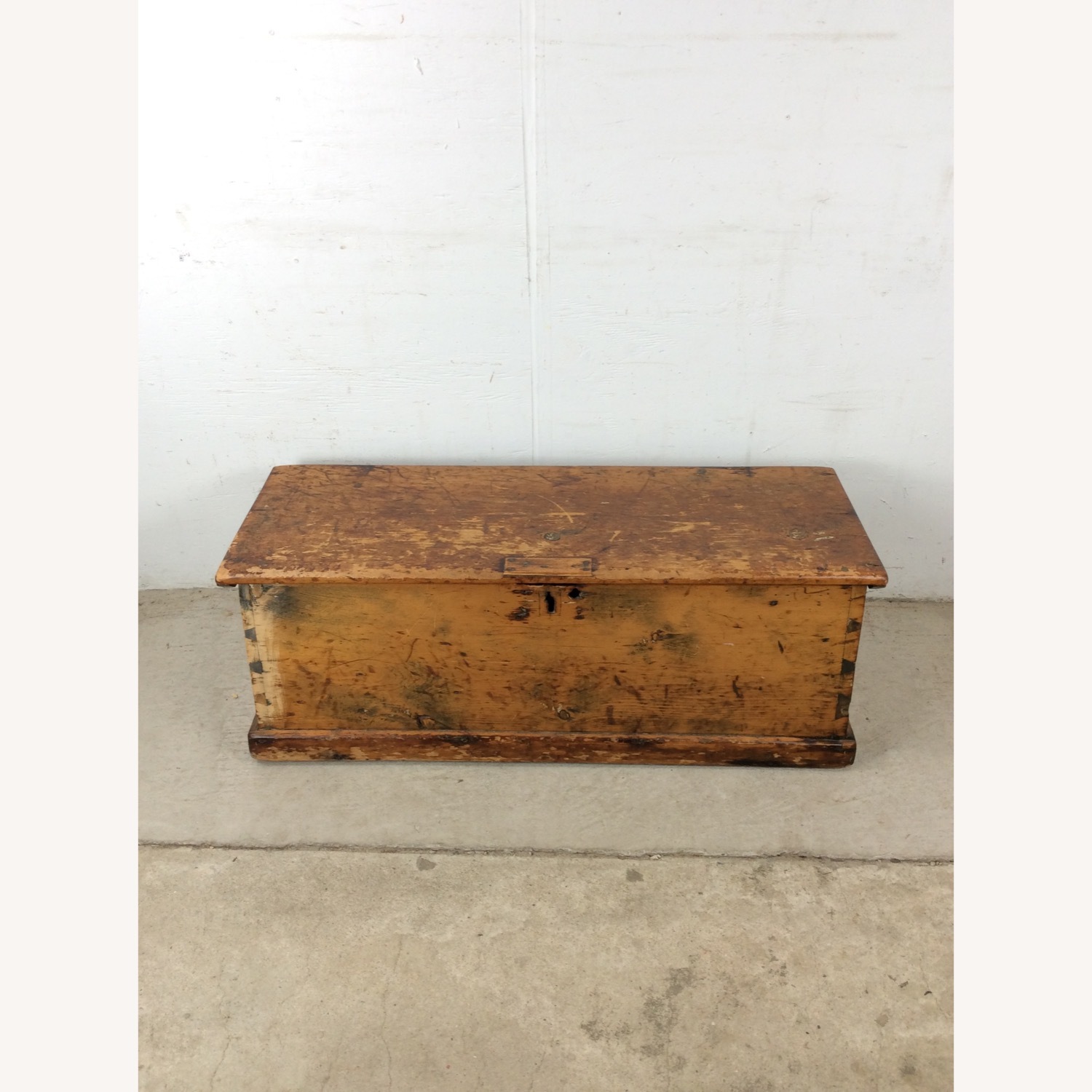 Antique Primitive Trunk with Dovetailed Joinery - image-1