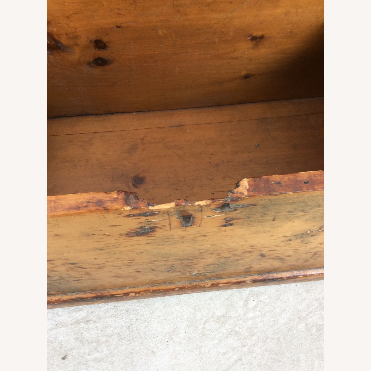 Antique Primitive Trunk with Dovetailed Joinery - image-21