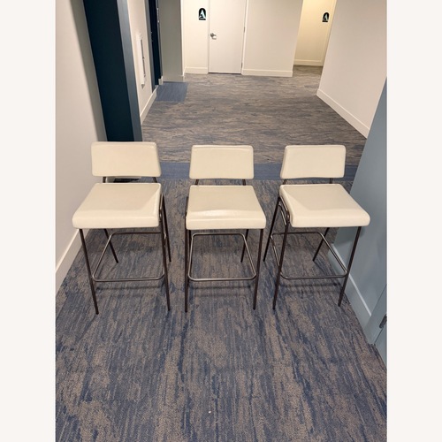 Used West Elm Wire Frame White Metal Stools for sale on AptDeco
