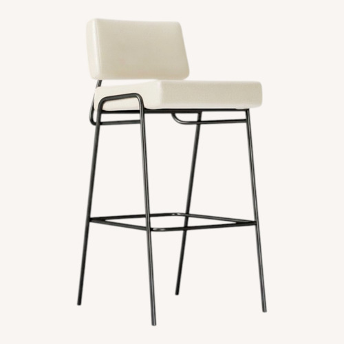Used West Elm Wire Frame White Metal Stools for sale on AptDeco