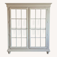 Neiman Marcus White Wood Sideboard China Cabinet