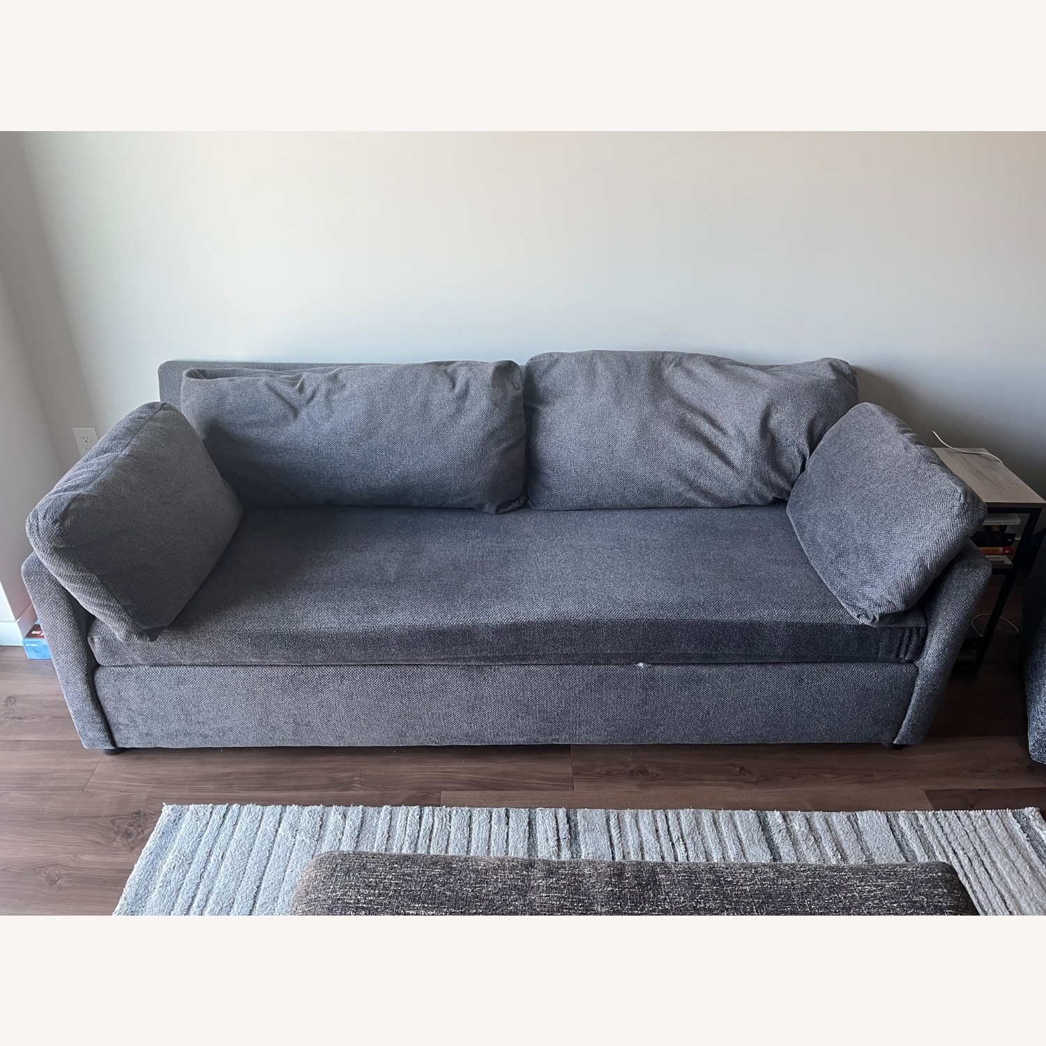 Dark Gray Fabric 3+ Seater Sofa - image-1