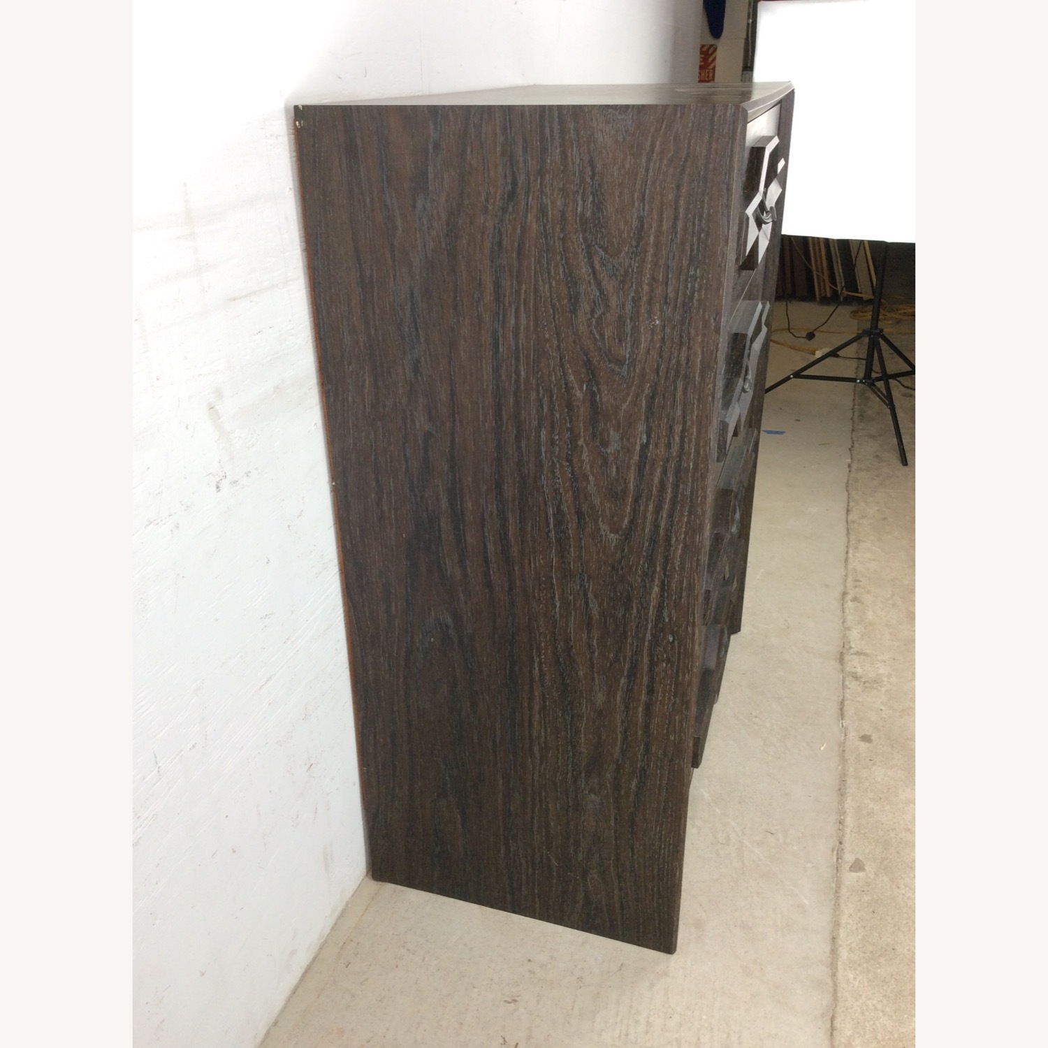 Mid Century Four Drawer Highboy Dresser in Black - image-15