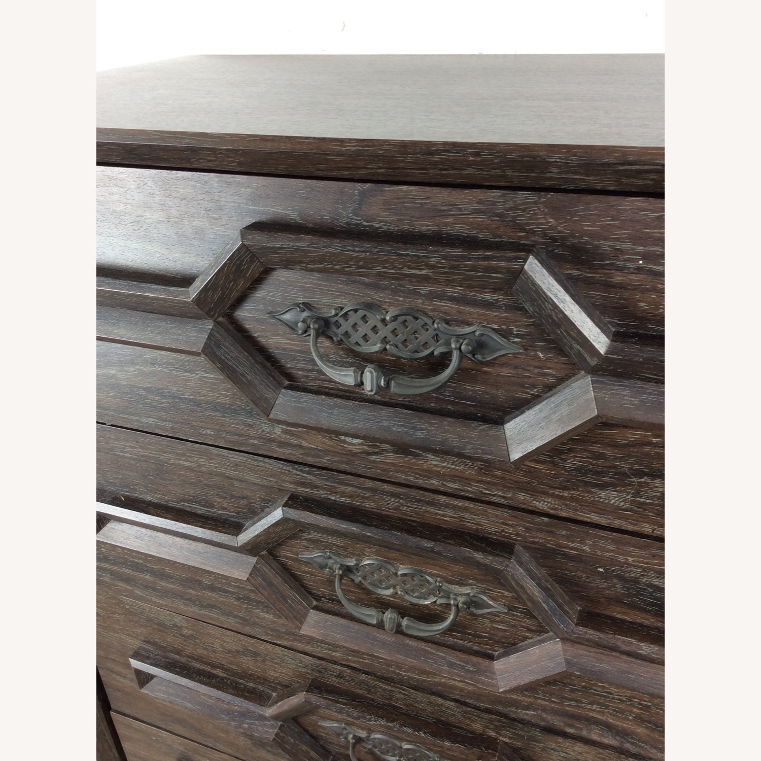 Mid Century Four Drawer Highboy Dresser in Black - image-8