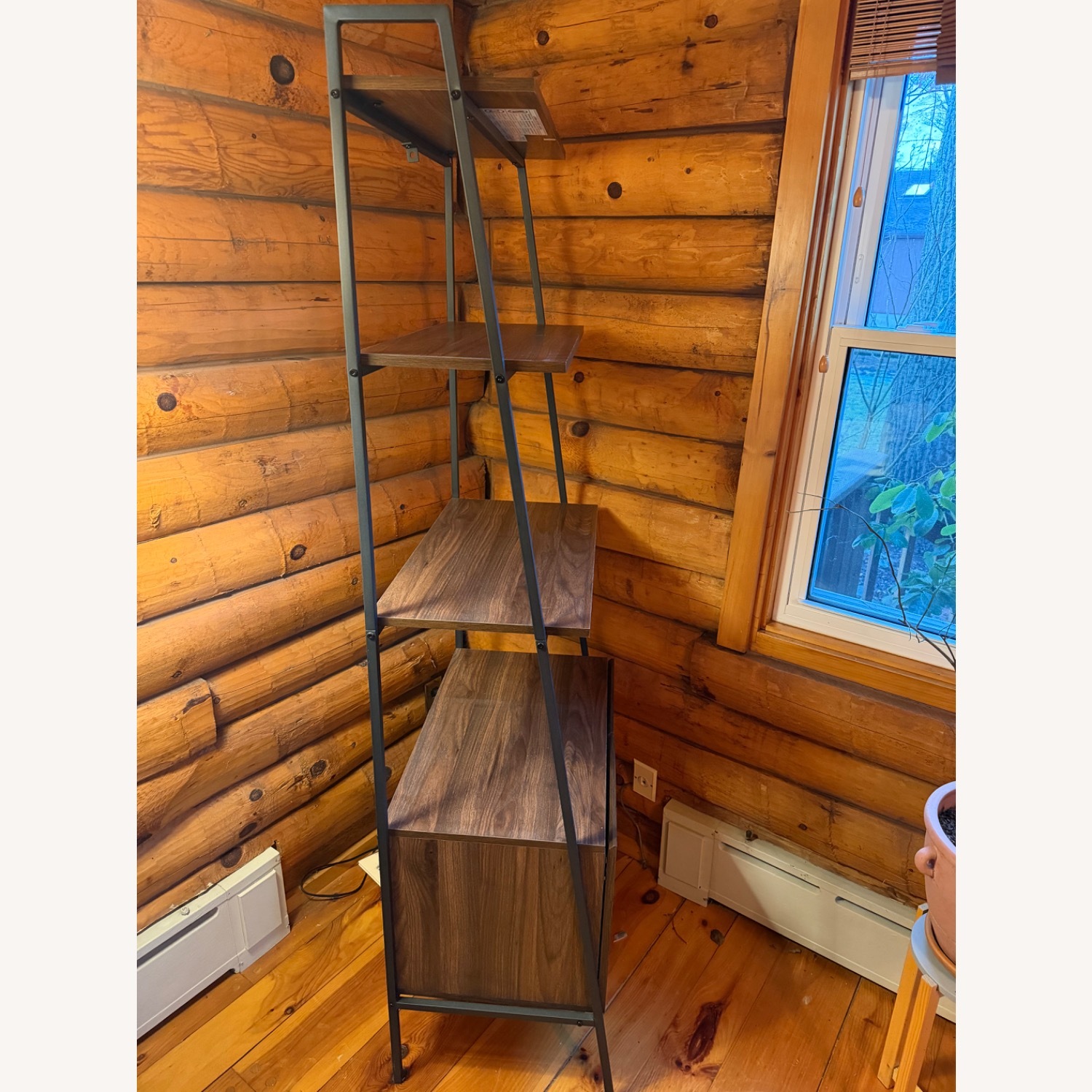 Walker Edison Dark Brown Wood Bookcase - image-2