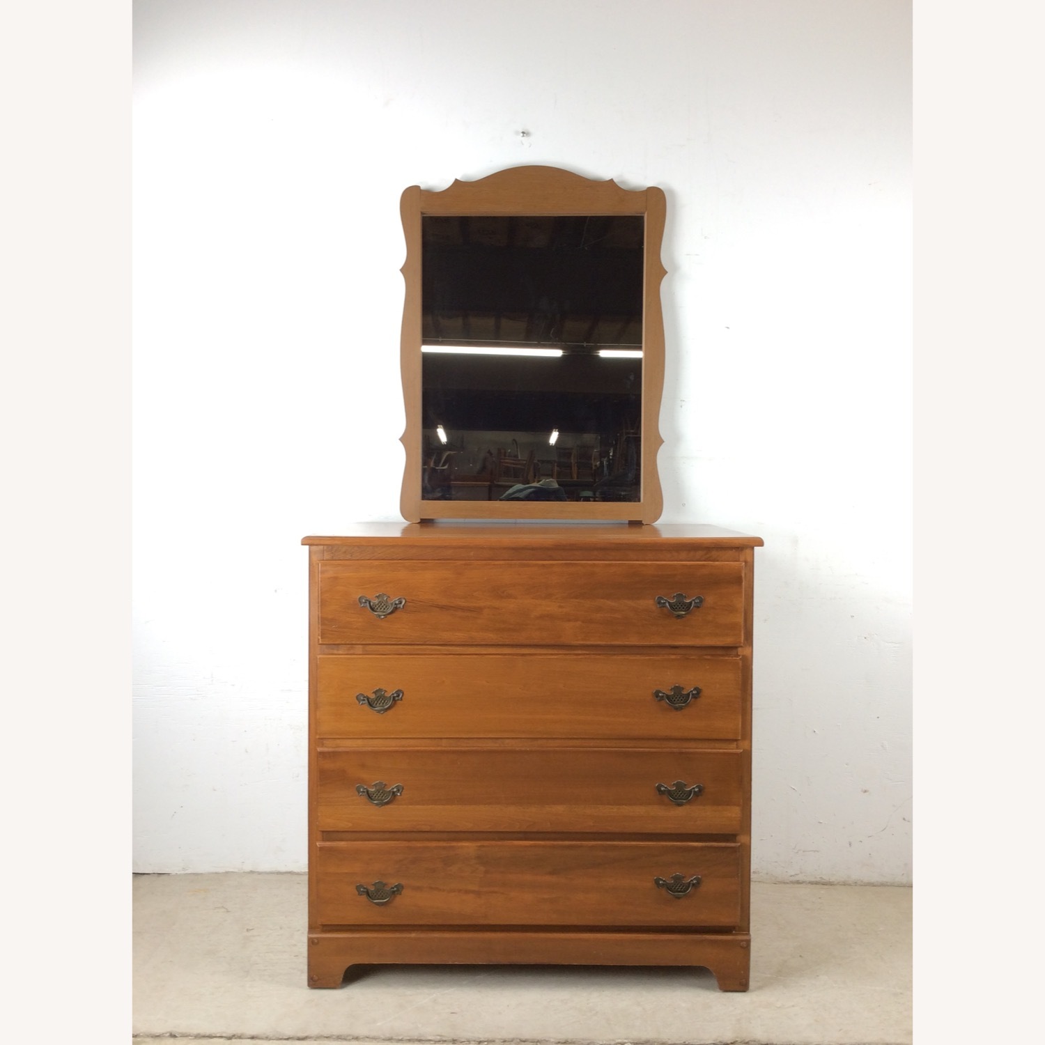 Maple Chest of Four Drawers with Mirror - image-22