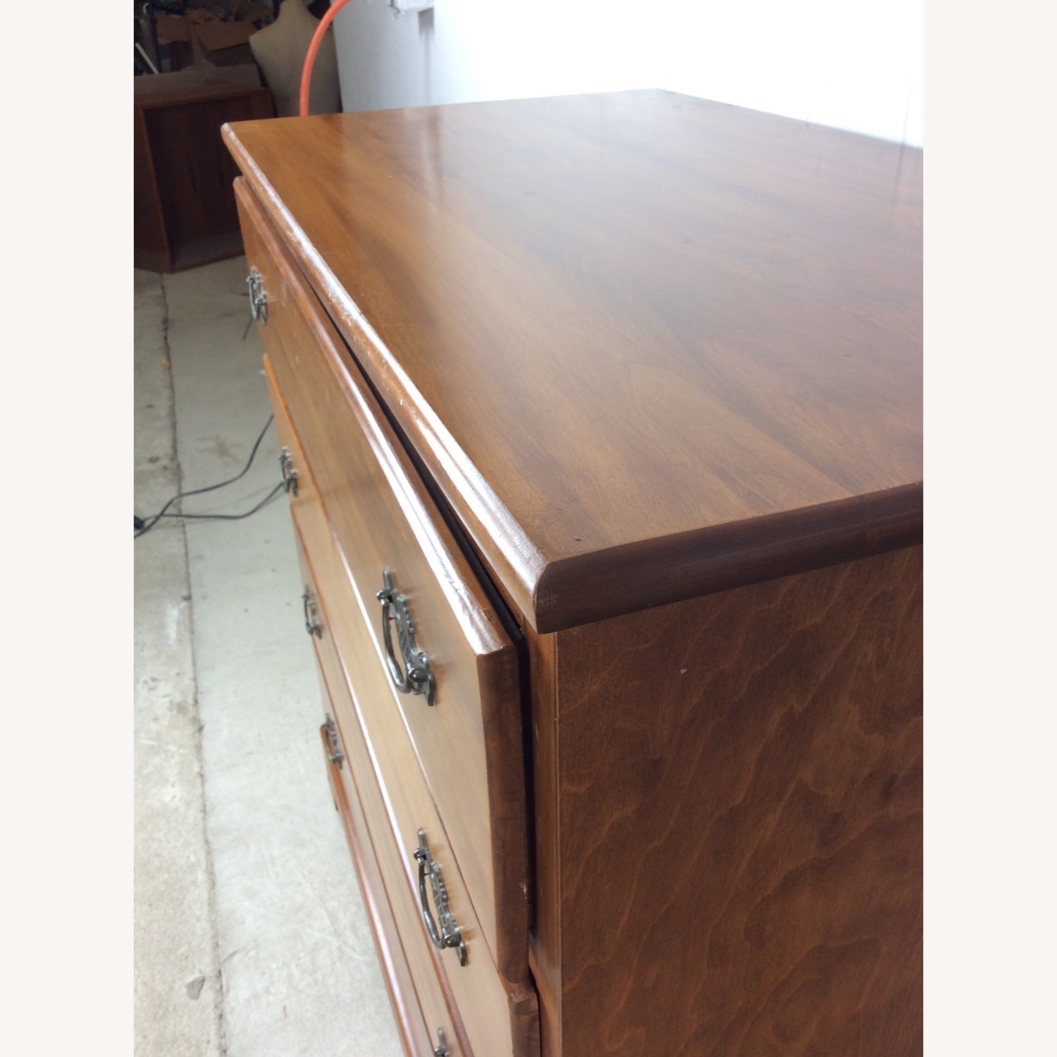 Maple Chest of Four Drawers with Mirror - image-7