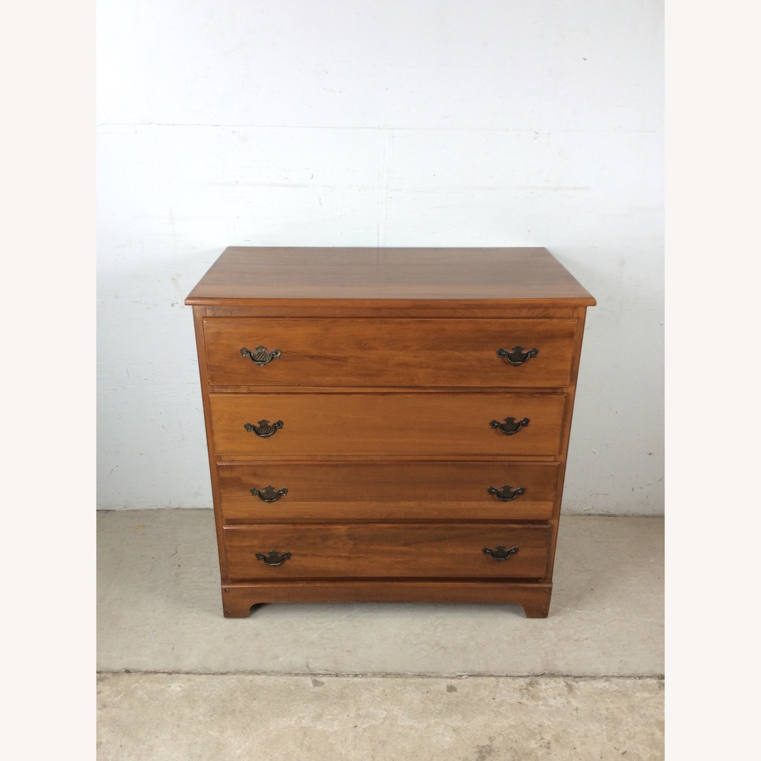 Maple Chest of Four Drawers with Mirror - image-1