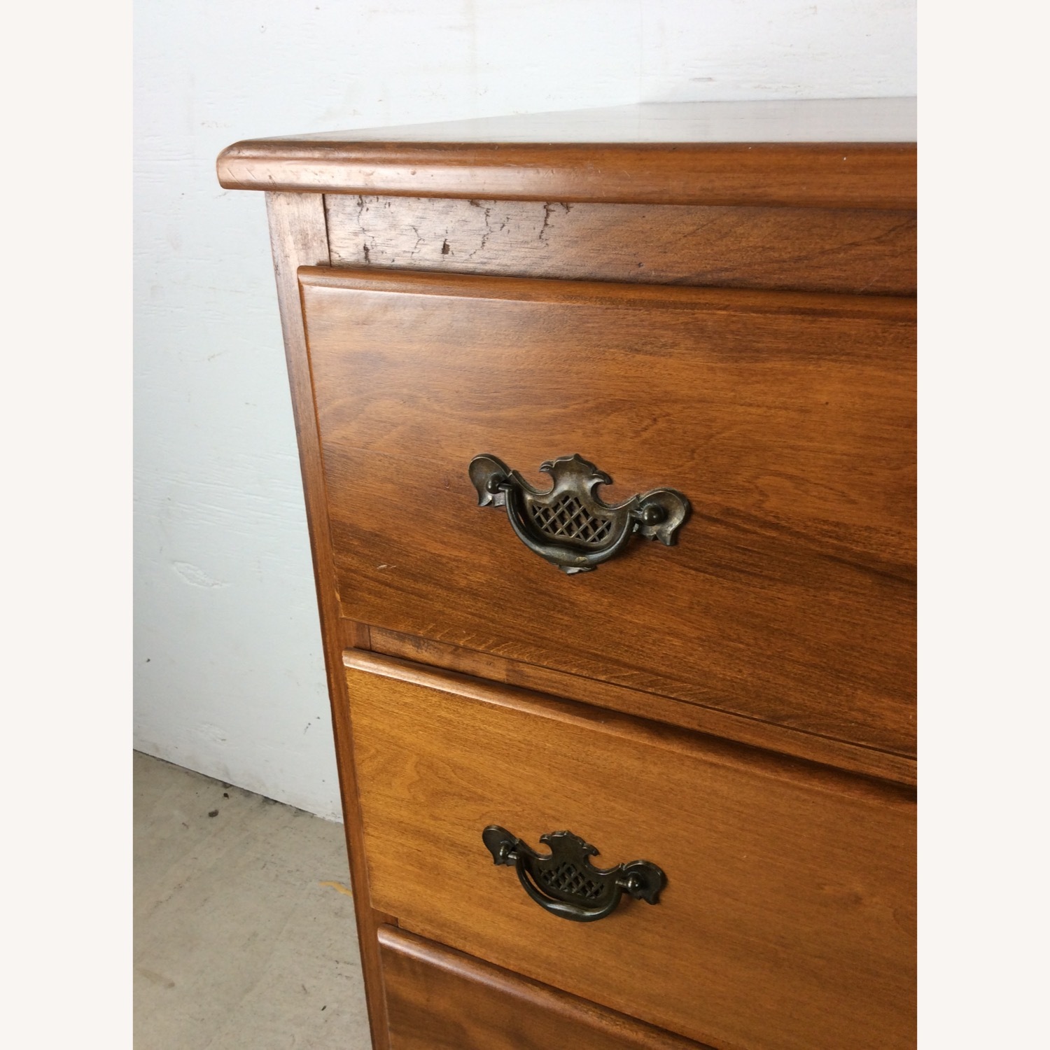 Maple Chest of Four Drawers with Mirror - image-19