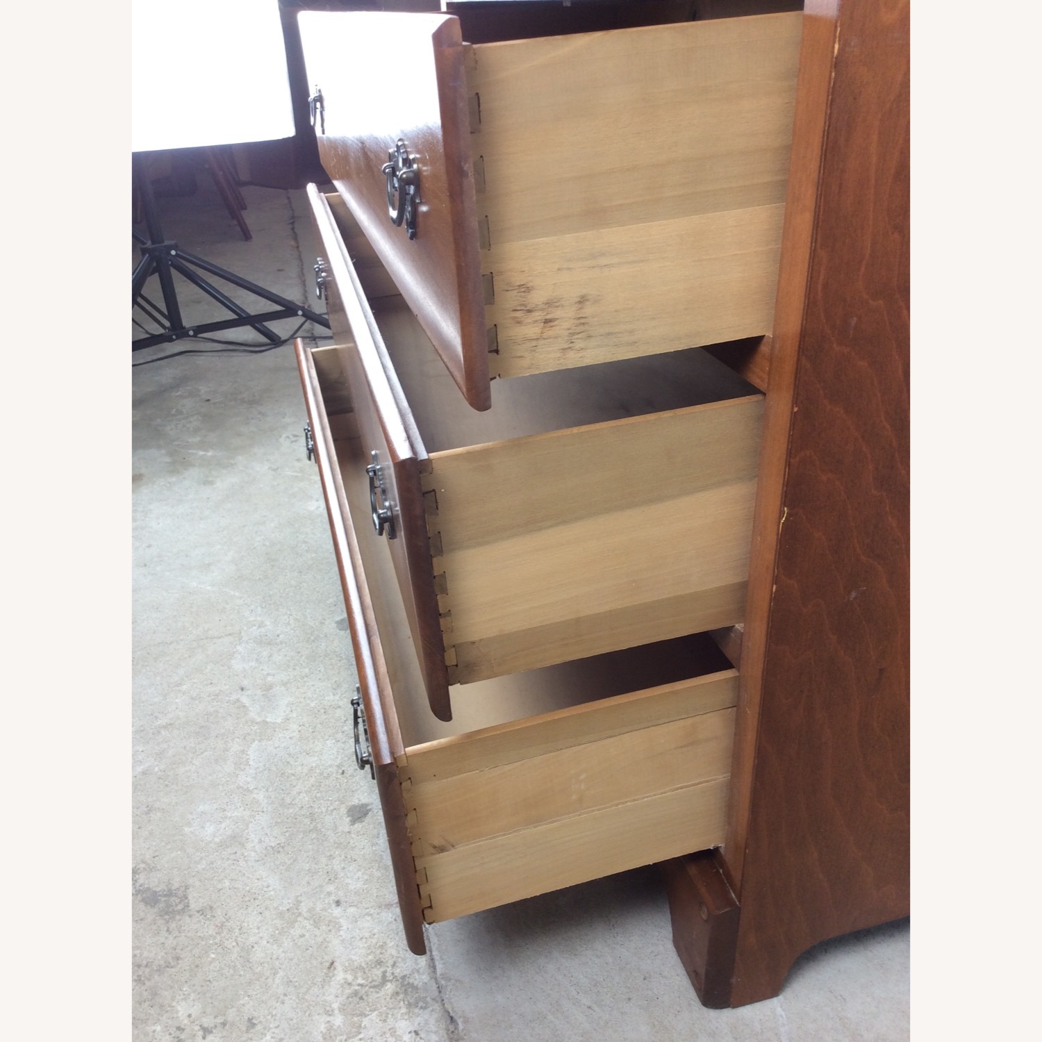 Maple Chest of Four Drawers with Mirror - image-21