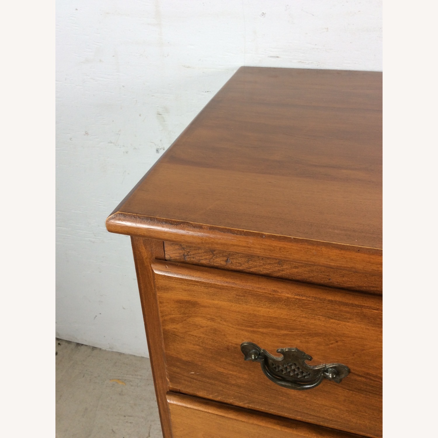 Maple Chest of Four Drawers with Mirror - image-5