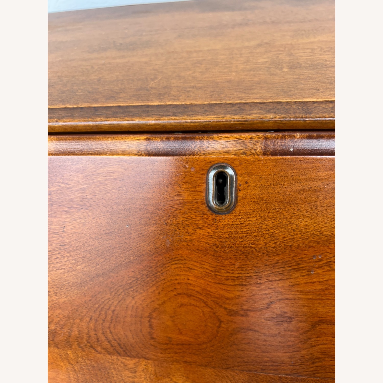 Vintage Drop Front Secretary Desk with 3 Drawers - image-24