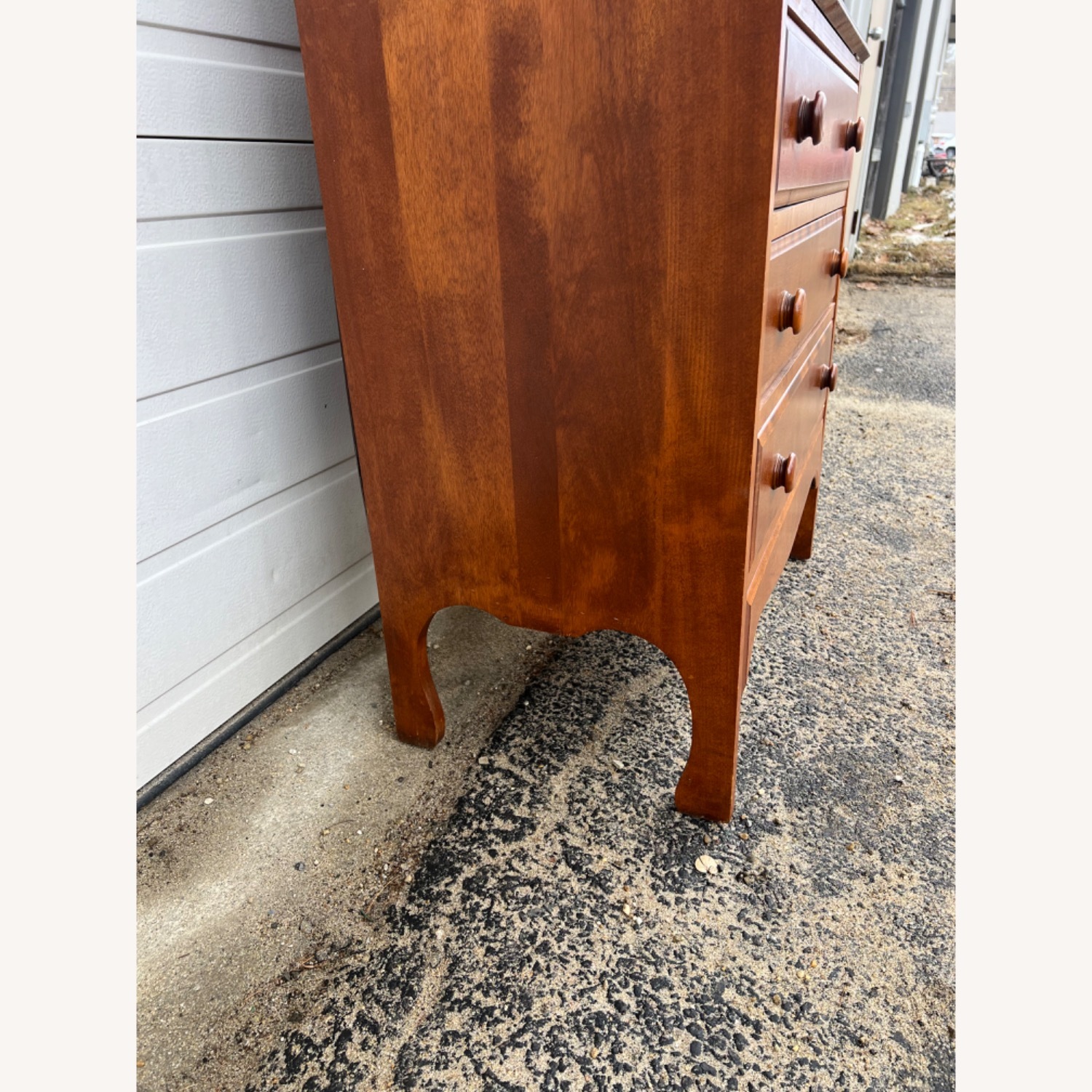 Vintage Drop Front Secretary Desk with 3 Drawers - image-5