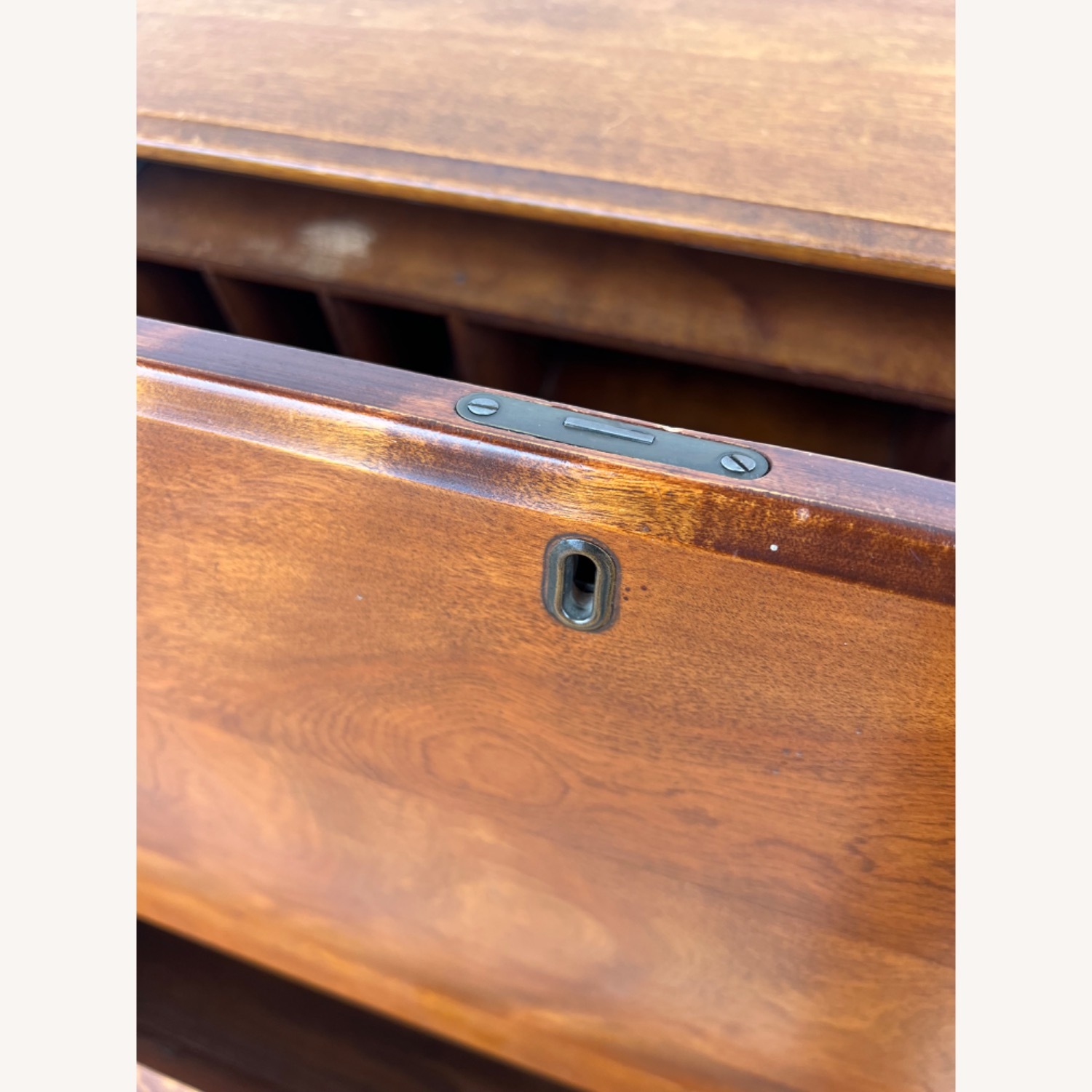 Vintage Drop Front Secretary Desk with 3 Drawers - image-25