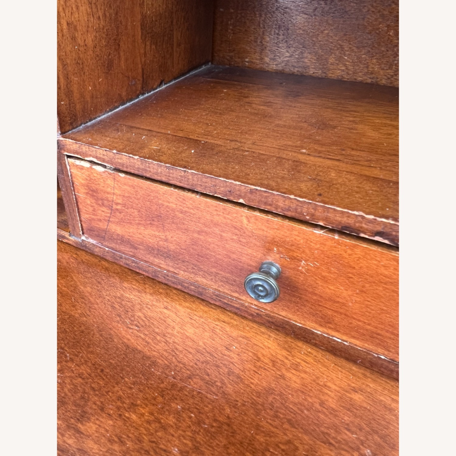 Vintage Drop Front Secretary Desk with 3 Drawers - image-16