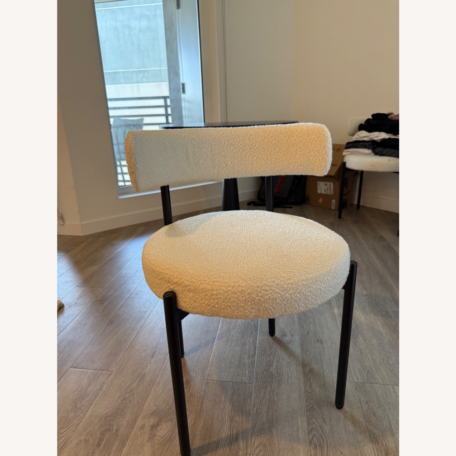 Amazon White Boucle Dining Chairs - image-2