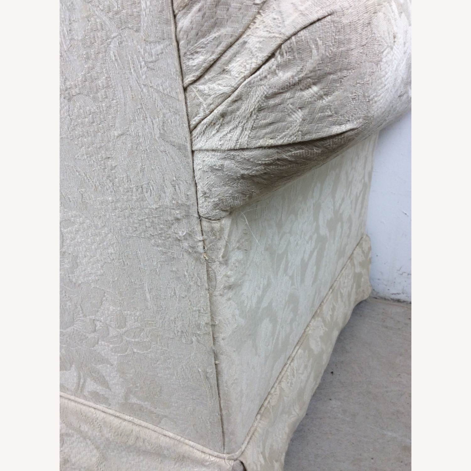 Vintage White Floral Loveseat with Pillows - image-25