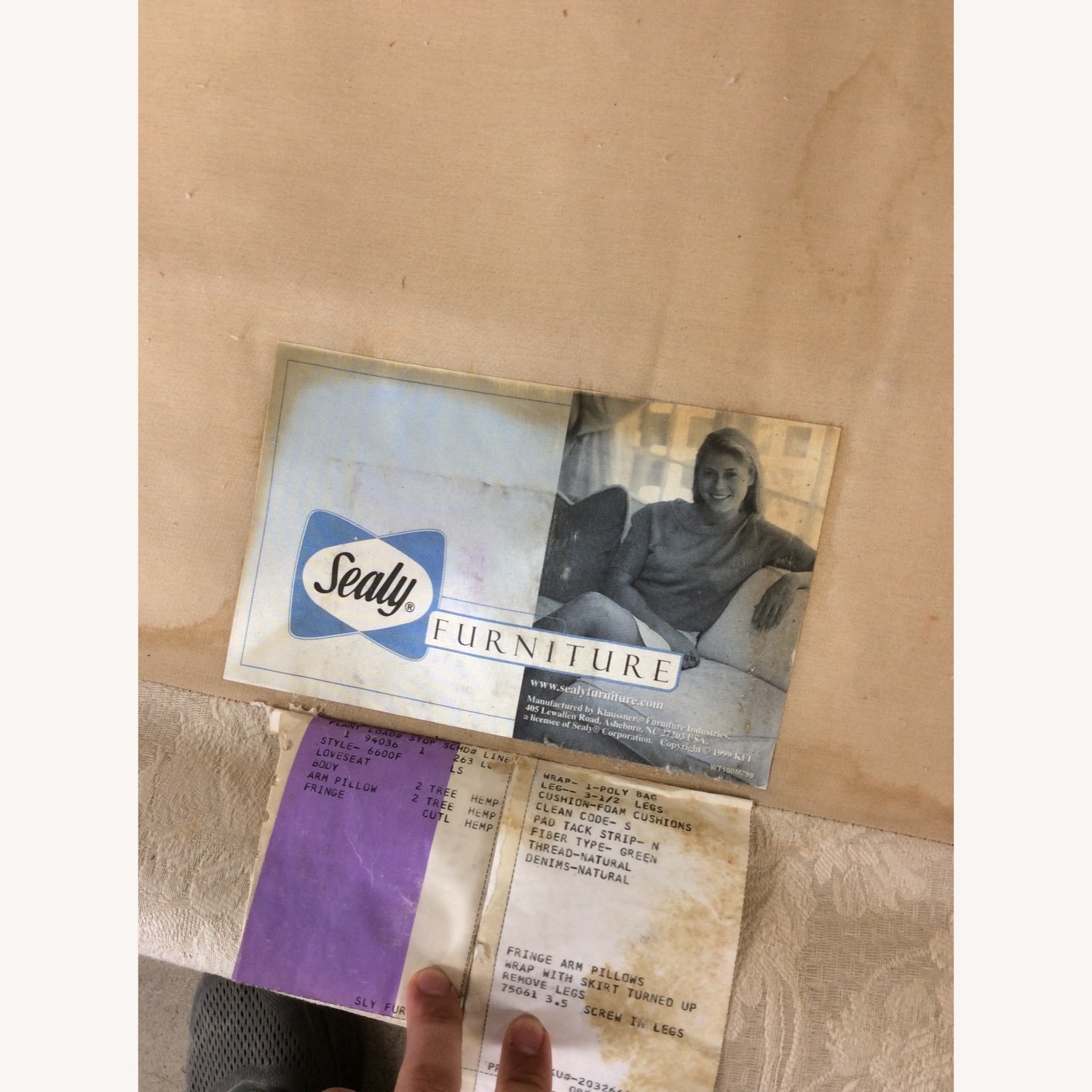 Vintage White Floral Loveseat with Pillows - image-23