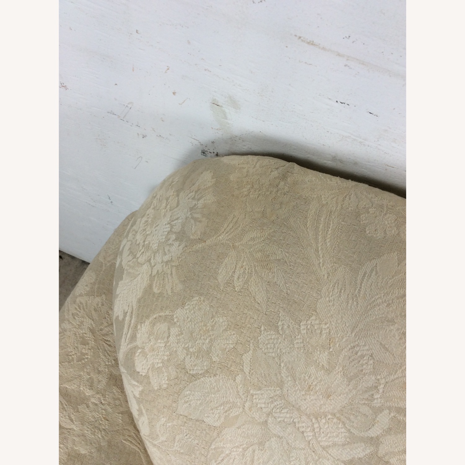 Vintage White Floral Loveseat with Pillows - image-21