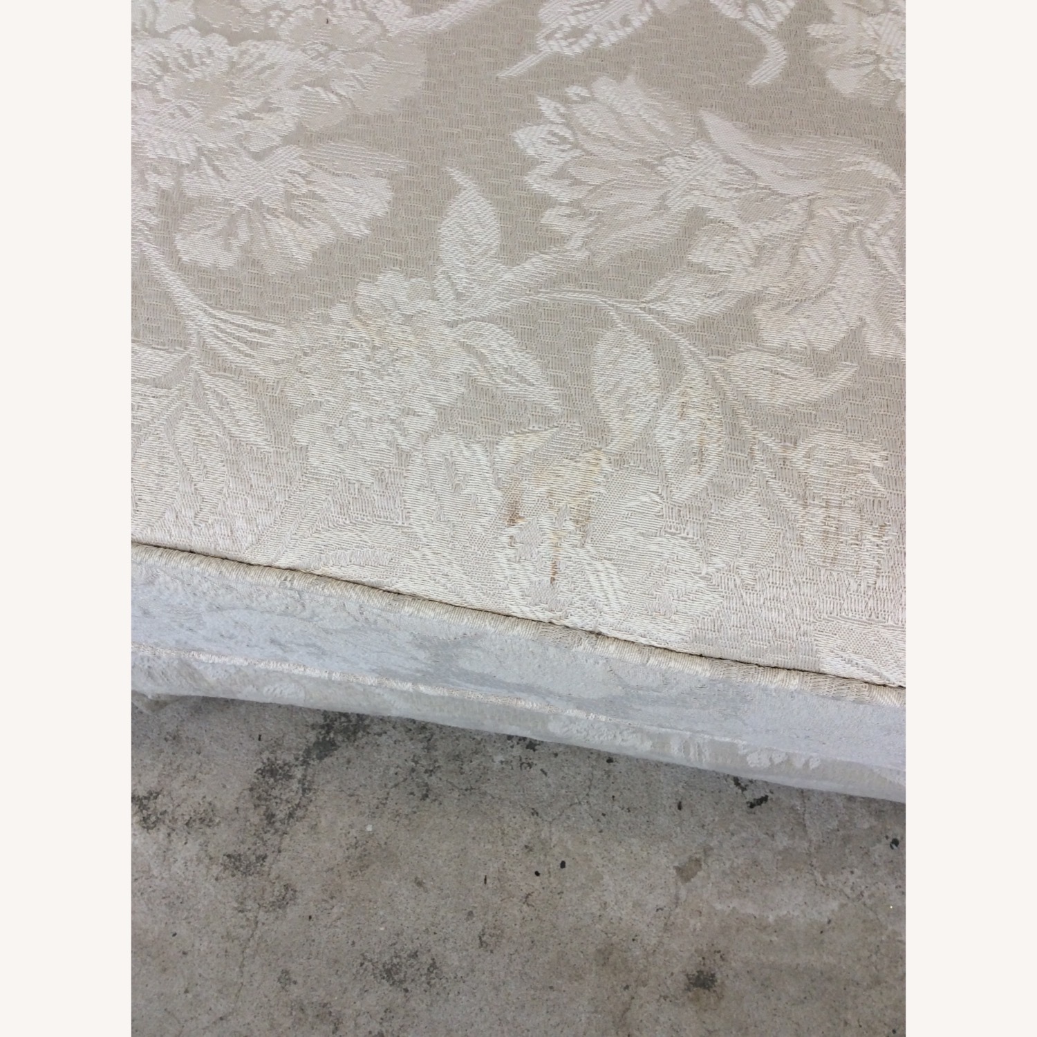 Vintage White Floral Loveseat with Pillows - image-8
