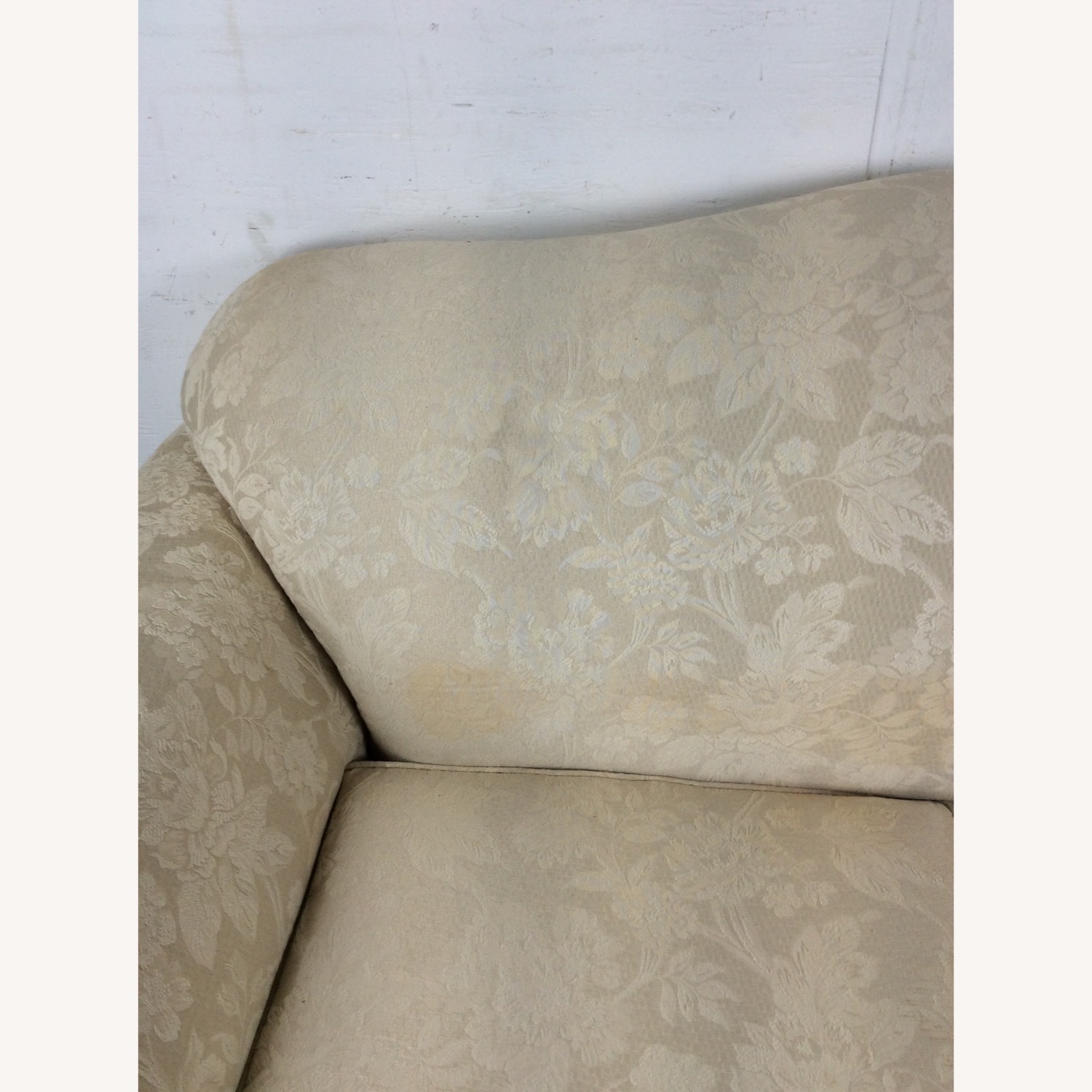 Vintage White Floral Loveseat with Pillows - image-18