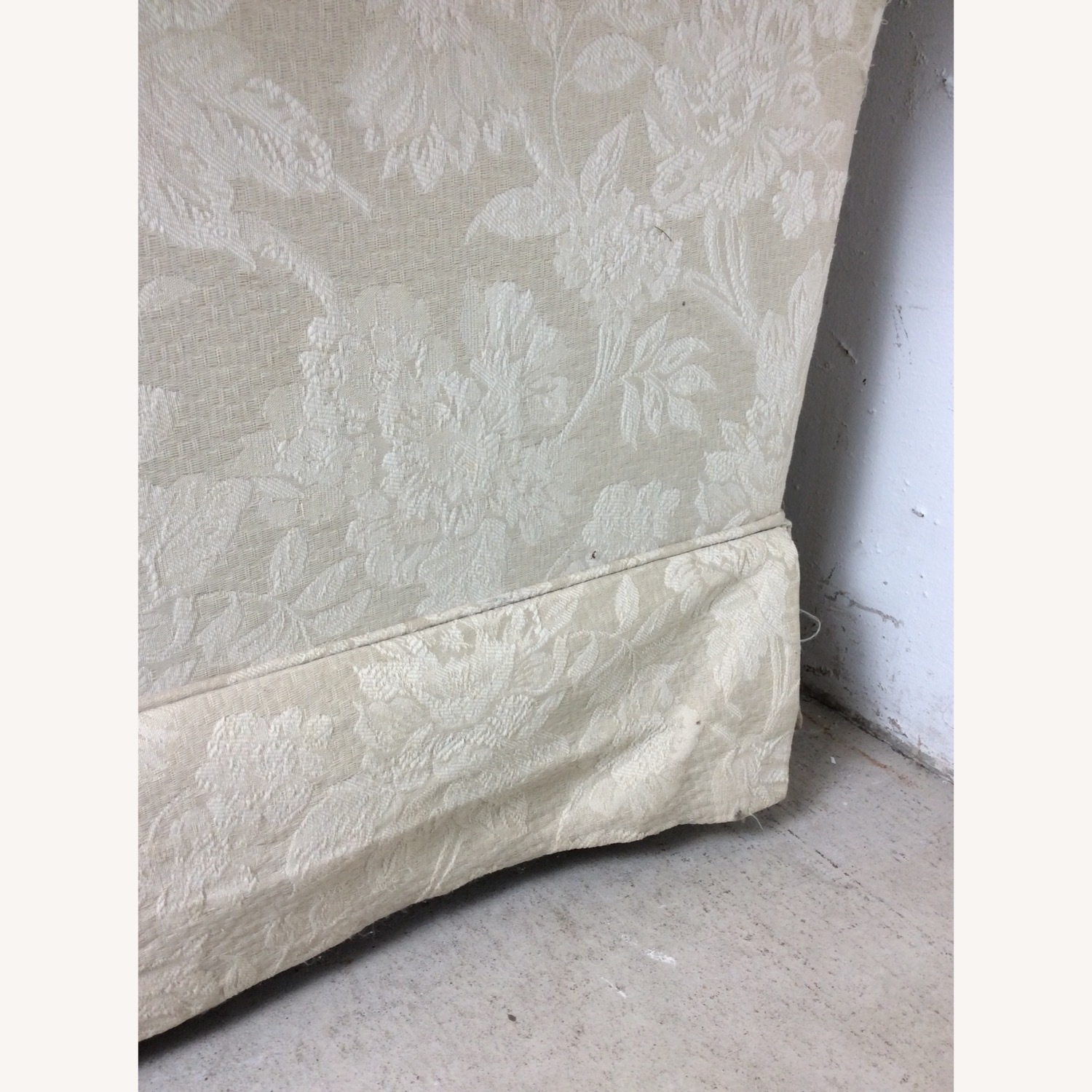 Vintage White Floral Loveseat with Pillows - image-17
