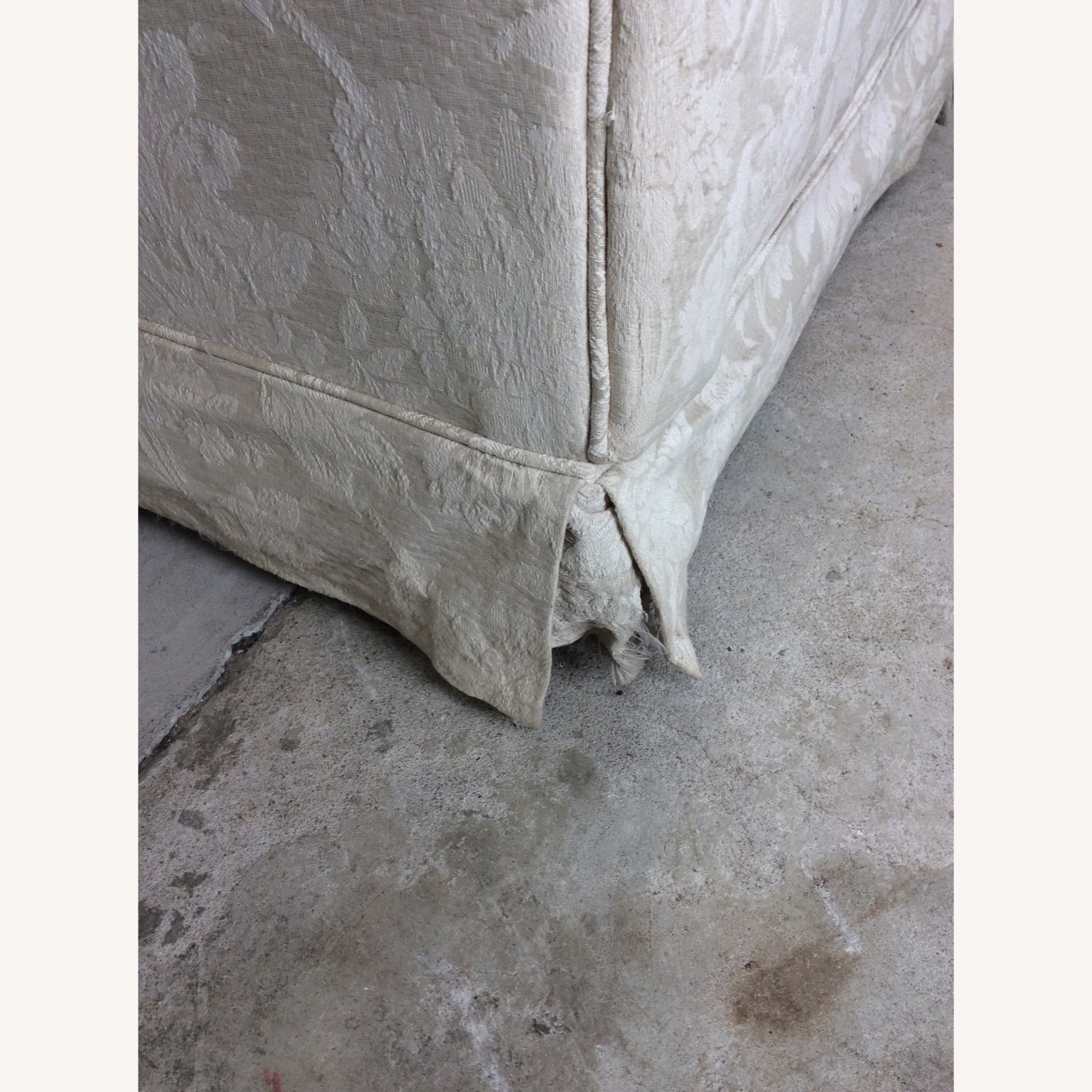 Vintage White Floral Loveseat with Pillows - image-11